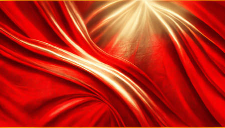 Red Abstract Wallpaper. Red Holiday glowing Abstract Defocused Background for Christmas and New Yearの写真素材