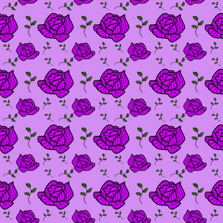 Very beautiful rose flower seamless pattern design for decorating website background, wallpaper, wrapping paper, fabric, backdrop and etc.のイラスト素材