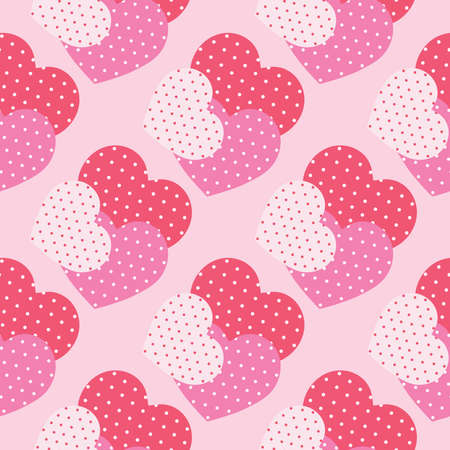 Pink background seamless pattern vector illustration. Design for love and relationship, valentine day or wedding day card.のイラスト素材