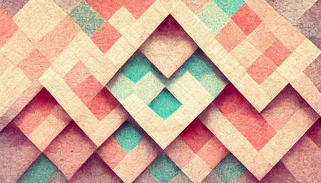 Pink Kawaii Pattern Style 3d illustration, Abstract Backgroundの写真素材