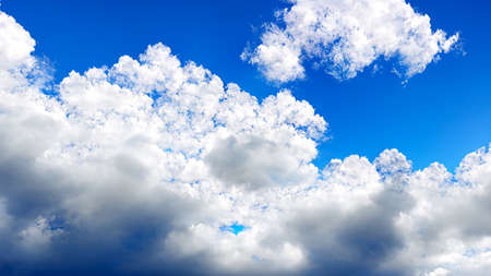 3D Render amazing blue sky background with clouds. Beauty clear cloudy in sunshine calm bright...