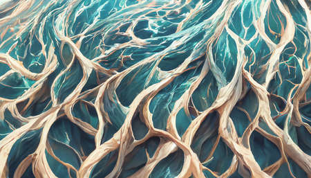 3D render abstract ocean background series design for creative wallpaper or design art work....