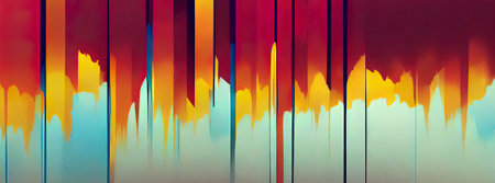Smooth colorful template banner with gradient color. Design with liquid shape abstract background modern hipster futuristic graphic.の写真素材