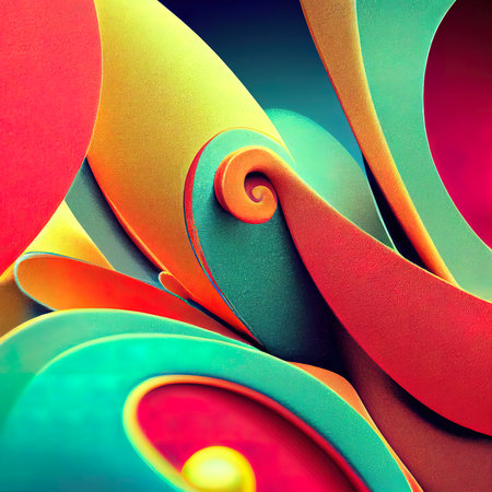 Lucky charm square banner background of 3D render, suitable for social media post and web internet ads.の写真素材