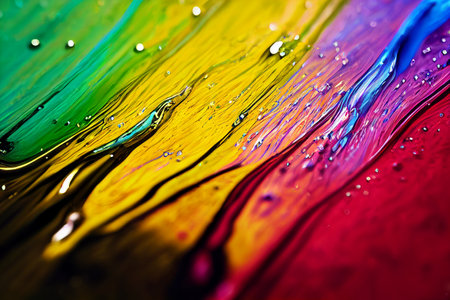 Abstract Colorful paint splashing isolated background. 3D render colored liquid.