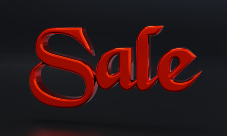 Great discount Sale text banner or poster design isolate on background. Big Discount and Sale Concept. 3D Renderingの写真素材