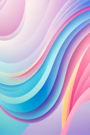 Soft colorful background with gradient pastel color palette. Abstract modern background. Illustration for banner, presentation template, wallpaper, text place and social media. Abstract geometric fashion.の写真素材