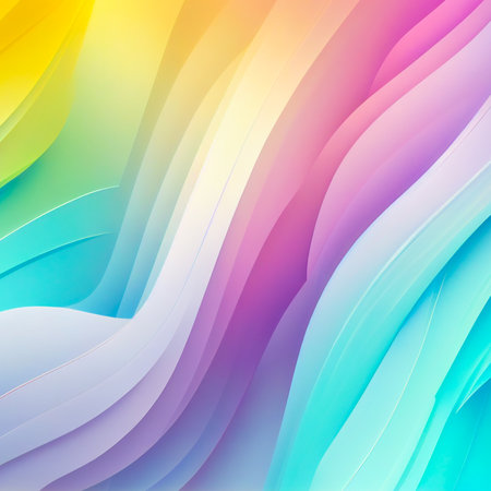 Soft colorful background with gradient pastel color palette. Abstract modern background. Illustration for banner, presentation template, wallpaper, text place and social media. Abstract geometric fashion.の写真素材