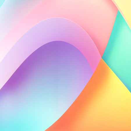 Soft colorful background with gradient pastel color palette. Abstract modern background. Illustration for banner, presentation template, wallpaper, text place and social media. Abstract geometric fashion.の写真素材