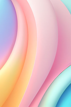 Soft colorful background with gradient pastel color palette. Abstract modern background. Illustration for banner, presentation template, wallpaper, text place and social media. Abstract geometric fashion.の写真素材