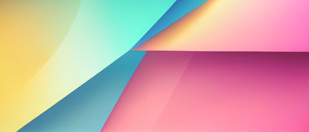 Soft colorful background with gradient pastel color palette. Abstract modern background. Illustration for banner, presentation template, wallpaper, text place and social media. Abstract geometric fashion.の写真素材