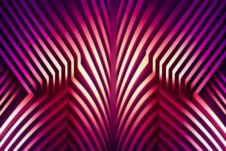 Abstract background consisting of geometric pattern. Gradient color from violet to red. Wide angle format banner.の写真素材