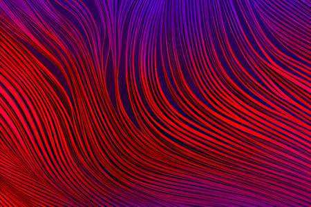 Abstract background consisting of geometric pattern. Gradient color from violet to red. Wide angle format banner.の写真素材