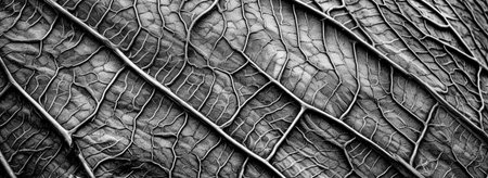 Abstract macro leaf patterns monochrome background. High resolution black and white image.の写真素材
