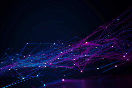 Abstract technology dark background Hi-tech communication concept, technology, digital business, innovation, science fiction scene with copy space.の写真素材