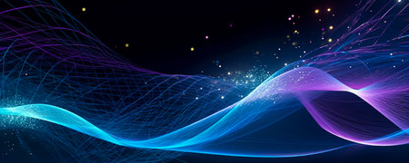 Abstract technology dark background Hi-tech communication concept, technology, digital business, innovation, science fiction scene with copy space.の写真素材
