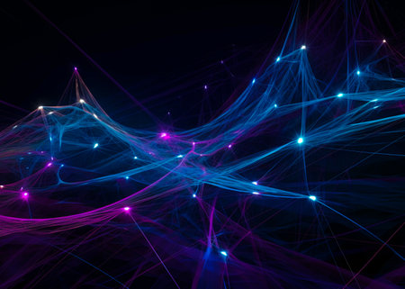 Abstract technology dark background Hi-tech communication concept, technology, digital business, innovation, science fiction scene with copy space.の写真素材