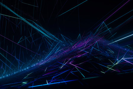 Abstract technology dark background Hi-tech communication concept, technology, digital business, innovation, science fiction scene with copy space.の写真素材