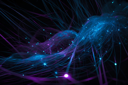 Abstract technology dark background Hi-tech communication concept, technology, digital business, innovation, science fiction scene with copy space.の写真素材