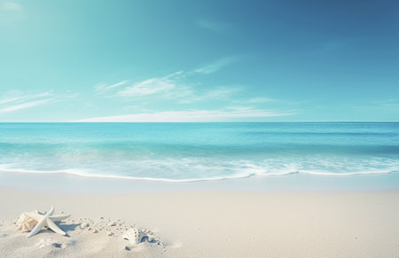 Beautiful tropical beach and sea with blue sky background - Vintage Filterの写真素材