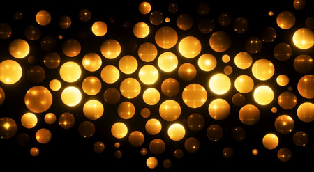 Abstract bright in the style of dark gold and yellow. Computer generated abstract holiday background. 3D illustration.の写真素材