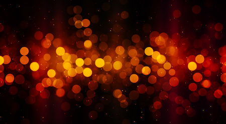 Abstract bright in the style of dark gold and yellow. Computer generated abstract holiday background. 3D illustration.の写真素材