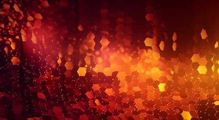 Abstract bright in the style of dark gold and yellow. Computer generated abstract holiday background. 3D illustration.の写真素材