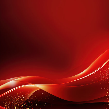 Abstract red Christmas wallpaper with copy space background. Perfect for holiday greeting cards, social media posts, and website designsの素材