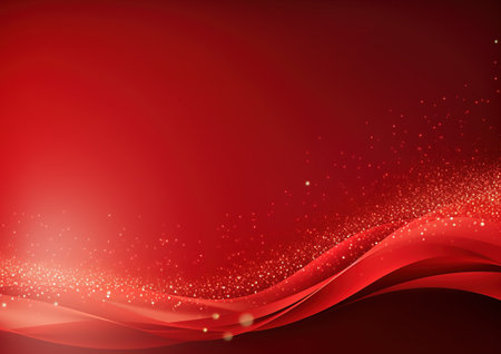 Abstract red Christmas wallpaper with copy space background. Perfect for holiday greeting cards, social media posts, and website designsの素材