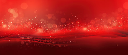 Abstract red Christmas wallpaper with copy space background. Perfect for holiday greeting cards, social media posts, and website designsの素材