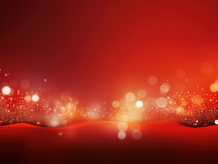 Abstract red Christmas wallpaper with copy space background. Perfect for holiday greeting cards, social media posts, and website designsの素材