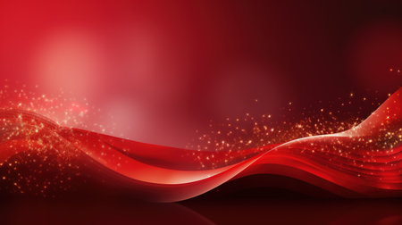 Abstract red Christmas wallpaper with copy space background. Perfect for holiday greeting cards, social media posts, and website designsの素材