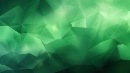 Abstract green background with polygonal shapes and elegant frame. Perfect for use in design, advertising, and marketingの素材