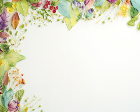 Celebrate World Vegan Day with this vibrant background of fresh fruits, vegetables, and other plant-based foods. The perfect backdrop for your vegan message or promotionの素材