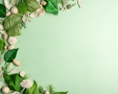 Celebrate World Vegan Day with this vibrant background of fresh fruits, vegetables, and other plant-based foods. The perfect backdrop for your vegan message or promotionの素材