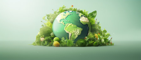 Celebrate World Vegan Day with this vibrant background of fresh fruits, vegetables, and other plant-based foods. The perfect backdrop for your vegan message or promotionの素材