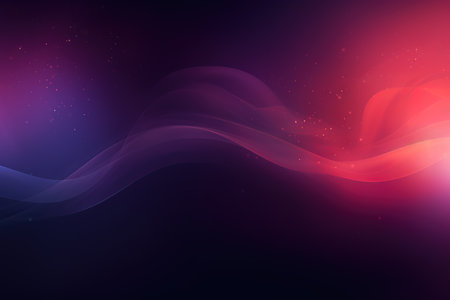 Abstract colorful waves on a dark backgroundの素材