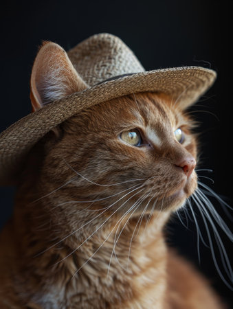 Portrait session for pets, encapsulating the distinct character of each animal in a studio setting..の素材