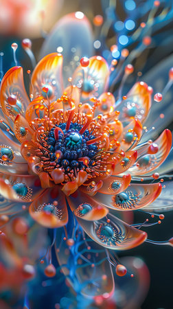3D abstract designs with kaleidoscope patterns, psychedelic art influences.の素材