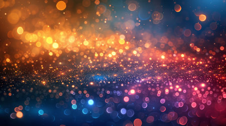 Starry night theme with bokeh background in vibrant colors, a digital art masterpieceの素材