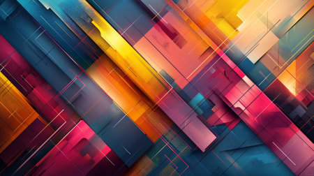 Abstract backgrounds, modern geometric shapes, colorful and vibrant, create dynamic visual experiencesの素材