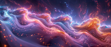 Psychedelic art showcases surreal geometric shapes, vibrant fractal beauty in abstract compositions.の素材
