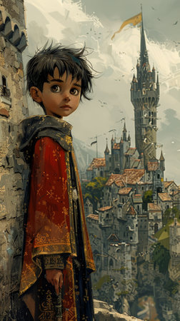 Hand-drawn figures set in history, merge educative graphics with lively, immersive narratives.の素材