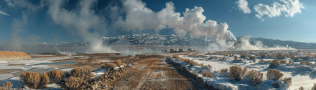 Geothermal energy tour educates public on alternative energy sources during facility visitの素材