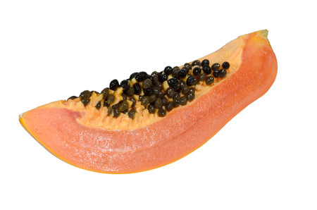 Fresh and tasty papaya on isolate の写真素材