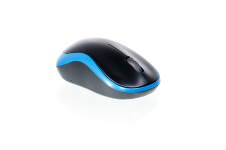 Wireless Mouse on white の写真素材