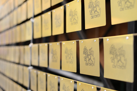 BANGKOK - NOV 22: Boon Rawd Brewery  billboard at Central World on Nov 22, 2014 in beer festival Bangkok. It is founded in 1933 by Boonrawd Srethabutra in Thailand which also makes and sells soft drinks.のeditorial素材