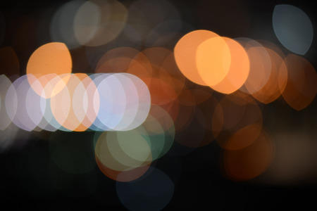 City night light blur bokeh , defocused backgroundの写真素材
