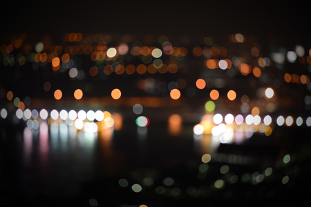 City night light blur bokeh , defocused backgroundの写真素材