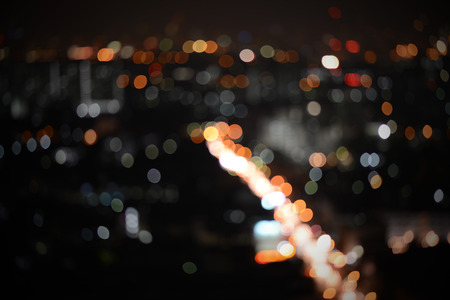 City night light blur bokeh , defocused backgroundの写真素材
